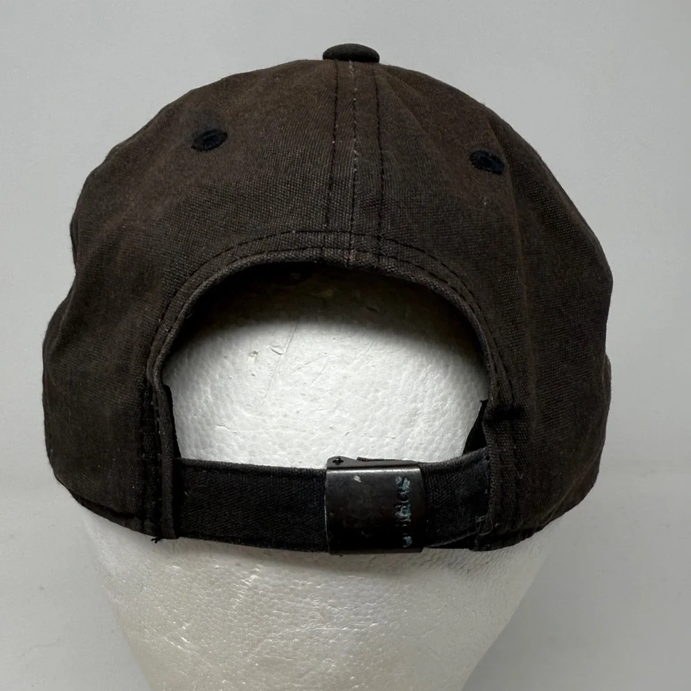 Adidas Three Stripe Life Baseball Cap Hat Faded Black Brown Adjustable Strapback